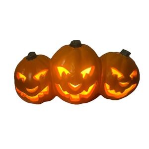 Vintage‎ Halloween JackOLantern Light The Paper Magic Group 3 Pumpkin Heads 1999